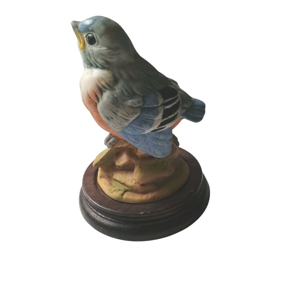 Vintage Blue Bird By Andrea By Sadek #6350 Porcelain Made In Japan With Base